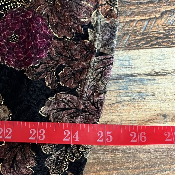 MSK Floral Draped Collar Top β Size Small - Picture 7 of 8